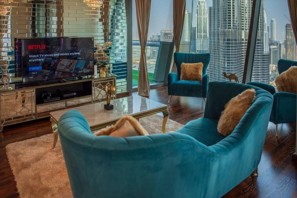 First Class 3Br With Full Burj Khalifa And Fountain View Dubai Exteriör bild